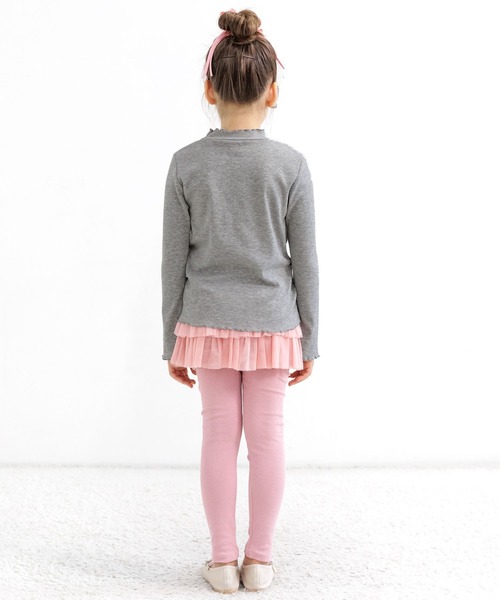 Bee des Bee（ビーデスビー）の「フレア袖メロウハイネックプルオーバー（その他トップス・キッズ・ブラック/ピンク/杢グレー・130cm/150cm/110cm/140cm/120cm/100cm）」の6枚目の写真