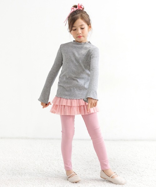 Bee des Bee（ビーデスビー）の「フレア袖メロウハイネックプルオーバー（その他トップス・キッズ・ブラック/ピンク/杢グレー・130cm/150cm/110cm/140cm/120cm/100cm）」の7枚目の写真