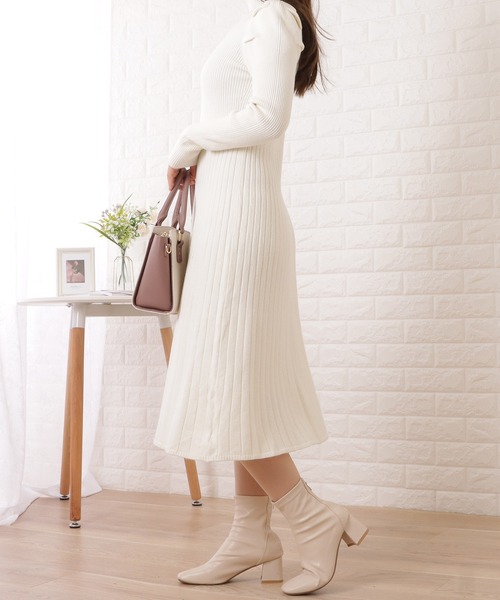 Lace Ladies(レースレディース)の「プチハイネックリブニットカットアウトワンピース(ワンピース・レディース・ベージュ/ブラック/ホワイト・FREE)」の17枚目の写真