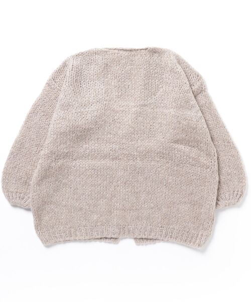 TRICOTS JEAN MARC（トリコットジーンマルク）の「TRICOTS JEAN MARC/ニットカーディガン（カーディガン/ボレロ・レディース・ライトブルー/グレイッシュベージュ/ベージュ・FREE）」の4枚目の写真