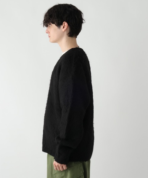 RAGEBLUE（レイジブルー）の「ヘアリー起毛ニット/ルーズカーディガン（カーディガン/ボレロ・メンズ・ブルー/ブラック/レッド・MEDIUM/LARGE）」の19枚目の写真