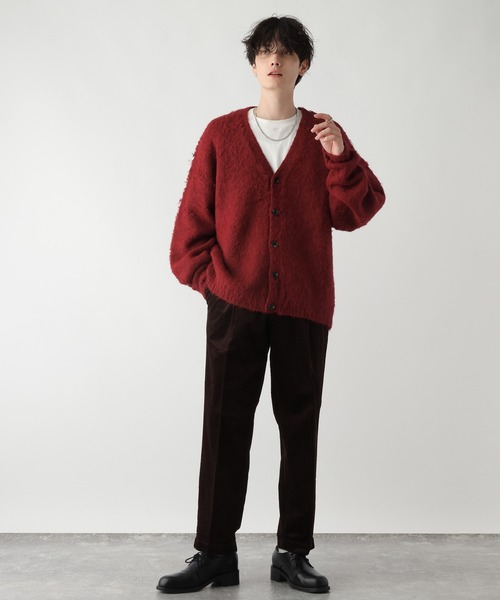 RAGEBLUE（レイジブルー）の「ヘアリー起毛ニット/ルーズカーディガン（カーディガン/ボレロ・メンズ・ブルー/ブラック/レッド・MEDIUM/LARGE）」の17枚目の写真