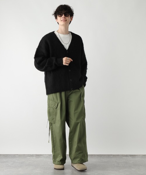 RAGEBLUE（レイジブルー）の「ヘアリー起毛ニット/ルーズカーディガン（カーディガン/ボレロ・メンズ・ブルー/ブラック/レッド・MEDIUM/LARGE）」の16枚目の写真