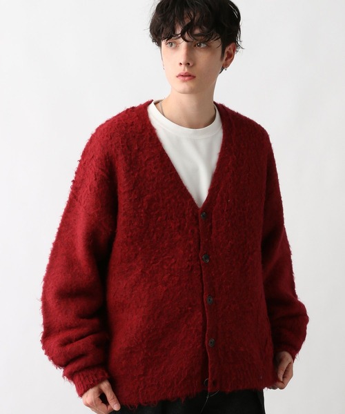 RAGEBLUE（レイジブルー）の「ヘアリー起毛ニット/ルーズカーディガン（カーディガン/ボレロ・メンズ・ブルー/ブラック/レッド・MEDIUM/LARGE）」の15枚目の写真