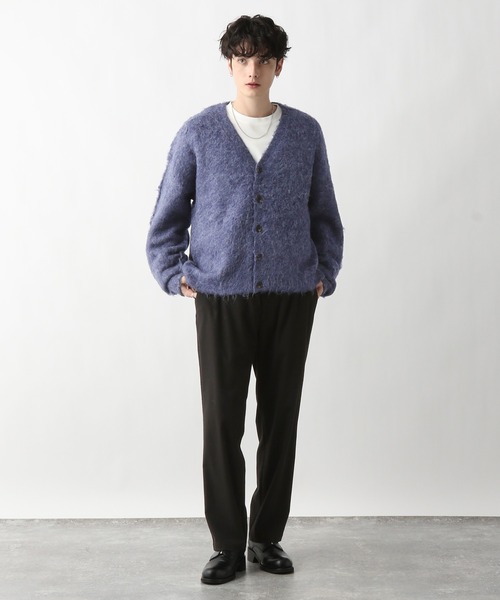 RAGEBLUE（レイジブルー）の「ヘアリー起毛ニット/ルーズカーディガン（カーディガン/ボレロ・メンズ・ブルー/ブラック/レッド・MEDIUM/LARGE）」の7枚目の写真