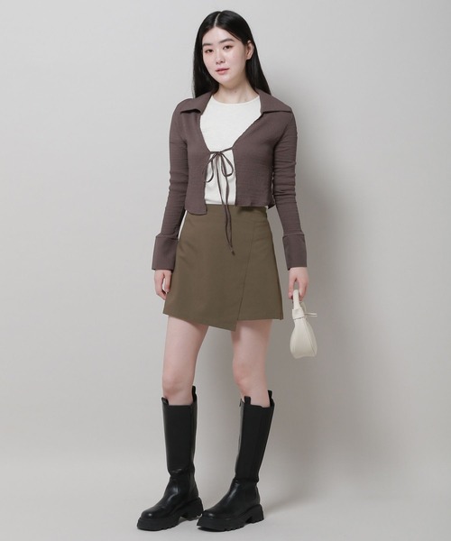 3.3 Field Trip （3.3フィールドトリップ）の「3.3 Field Trip／スリムフィットスカート 2980802（スカート・レディース・ブラック/ブラウン/チャコール・FREE）」の17枚目の写真