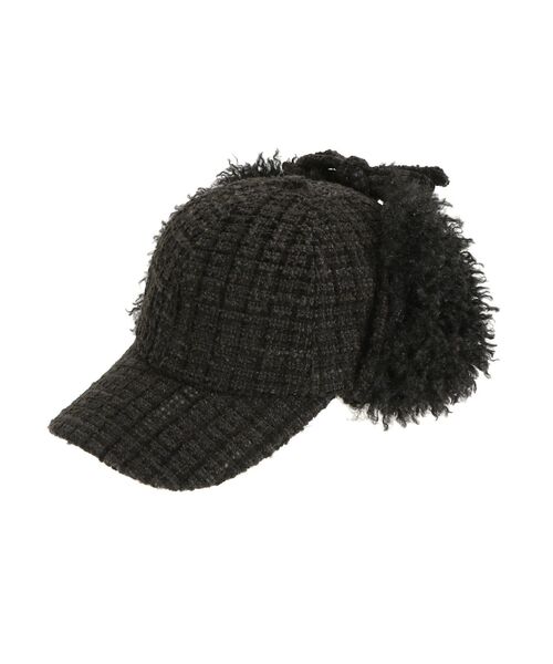 merry jenny（メリージェニー）の「【なえなのコラボ】ツイードフライトCAP（キャップ・レディース・ブラック/アイボリー・FREE）」の13枚目の写真