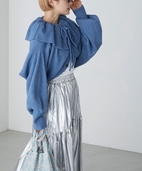 forksy.（フォルクシー）の「【forksy.】2wayフリルボレロカーディガン（カーディガン/ボレロ・レディース・チャコール/ピンク/ミント/オートミール/ブルー・FREE）」の11枚目の写真