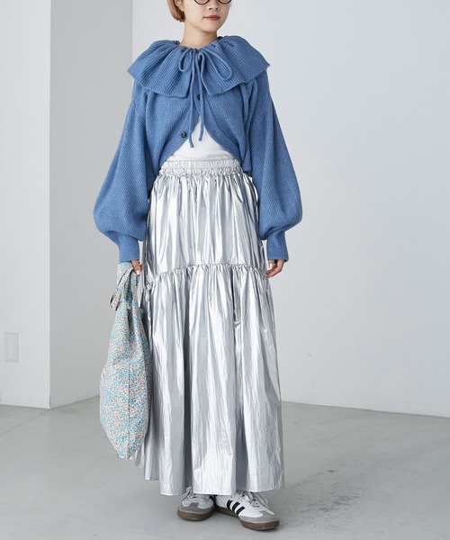 forksy.（フォルクシー）の「【forksy.】2wayフリルボレロカーディガン（カーディガン/ボレロ・レディース・チャコール/ピンク/ミント/オートミール/ブルー・FREE）」の15枚目の写真