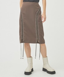 JOHN LAWRENCE SULLIVAN（ジョンローレンスサリバン）の「【JOHN LAWRENCE SULLIVAN/ジョンローレンスサリバン】ウールギャバレースアップスカート（スカート）」