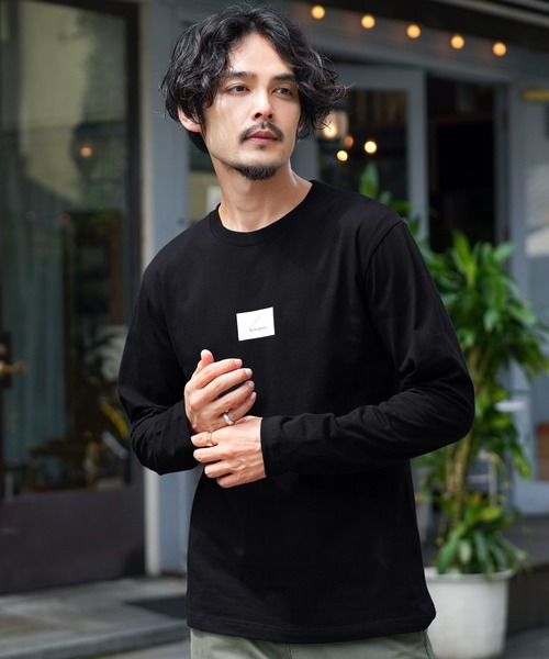 jiggys shop(ジギーズショップ)の「ボックスロゴロンT 長袖Tシャツ カットソー(Tシャツ/カットソー・メンズ・ホワイト/ブラック/ブルー系その他・MEDIUM/LARGE)」の2枚目の写真