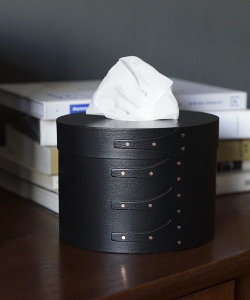 WEB限定』AXCIS シェーカーティッシュボックス ブラック（インテリア