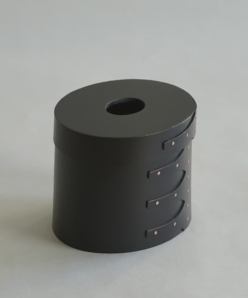 WEB限定』AXCIS シェーカーティッシュボックス ブラック（インテリア