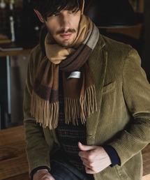 matti totti（マッティトッティ）の「【matti totti】カシミヤ ストール カシミア 100% 大判 厚手 メンズ ギフトボックス入り チェック 柄 ブロック カシミヤマフラー カシミアマフラー ブランド マフラー（ストール/ショール）」