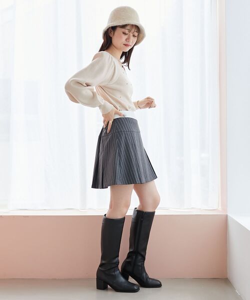 MAJESTIC LEGON（マジェスティックレゴン）の「ウエストデザインスカパン（その他パンツ・レディース・ブルー系その他4/グレー系その他・MEDIUM）」の13枚目の写真