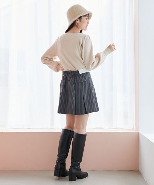 MAJESTIC LEGON（マジェスティックレゴン）の「ウエストデザインスカパン（その他パンツ・レディース・ブルー系その他4/グレー系その他・MEDIUM）」の14枚目の写真