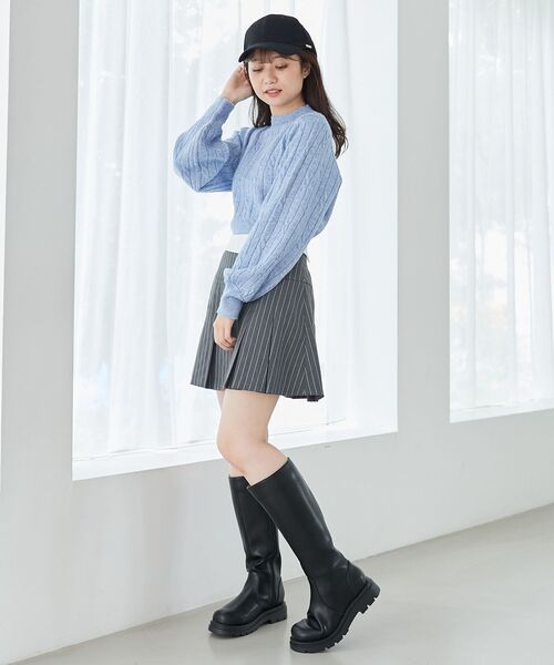 MAJESTIC LEGON（マジェスティックレゴン）の「ウエストデザインスカパン（その他パンツ・レディース・ブルー系その他4/グレー系その他・MEDIUM）」の16枚目の写真