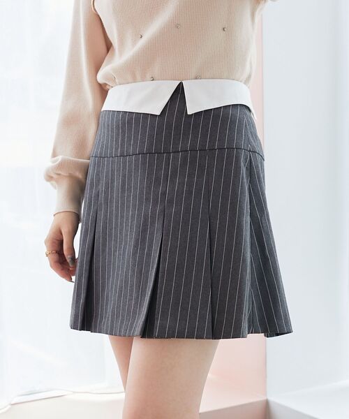 MAJESTIC LEGON（マジェスティックレゴン）の「ウエストデザインスカパン（その他パンツ・レディース・ブルー系その他4/グレー系その他・MEDIUM）」の18枚目の写真