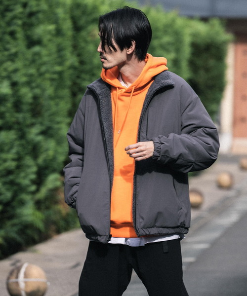 URBAN RESEARCH（アーバンリサーチ）の「『UR TECH』『蓄熱』ボアリバーシブルブルゾン（ブルゾン・メンズ・ブラック/チャコールグレー・MEDIUM/LARGE）」の18枚目の写真