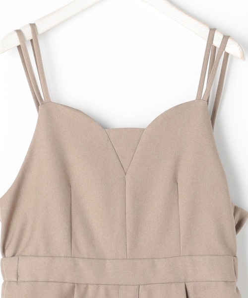 NICOLE white（ニコルホワイト）の「ウールライク キャミソールワンピース（ワンピース・レディース・ブラック/ベージュ/チャコールグレー・FREE）」の8枚目の写真