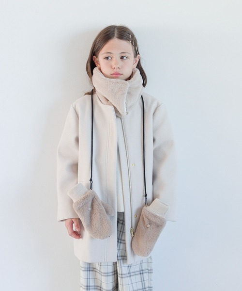 GLOBAL WORK（グローバルワーク）の「洗えるフワフワネックウォーマー/983939（ネックウォーマー/スヌード・キッズ・ブルーグレー/ライトベージュ・FREE）」の15枚目の写真