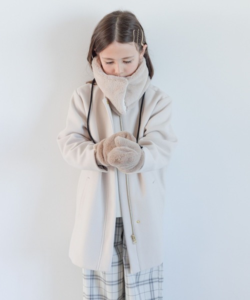 GLOBAL WORK（グローバルワーク）の「洗えるフワフワネックウォーマー/983939（ネックウォーマー/スヌード・キッズ・ブルーグレー/ライトベージュ・FREE）」の13枚目の写真