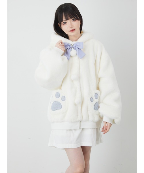 Ank Rouge(アンクルージュ)の「にくきゅうポッケ ねこコート(その他アウター・レディース・ブラック/ブルー/ピンク・M)」の20枚目の写真