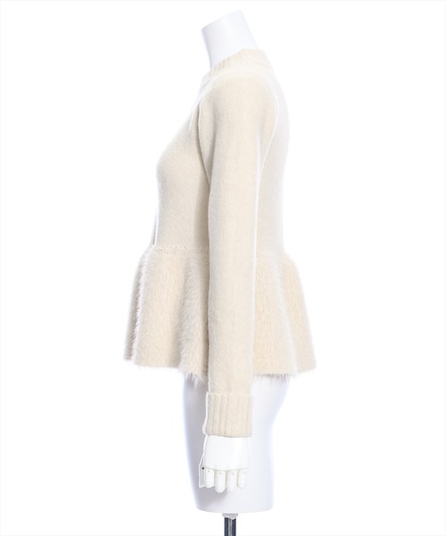 clear（クリア）の「シャギー切替ペプラムニットトップス≪STAY MOTION≫（ニット/セーター・レディース・ブラック/オフホワイト/ライトベージュ・F）」の15枚目の写真