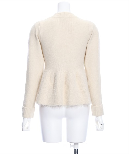 clear（クリア）の「シャギー切替ペプラムニットトップス≪STAY MOTION≫（ニット/セーター・レディース・ブラック/オフホワイト/ライトベージュ・F）」の17枚目の写真