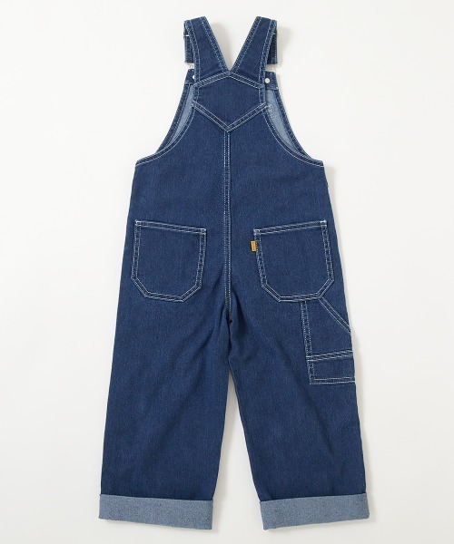devirock（デビロック）の「楽デニム サロペット（サロペット/オーバーオール・キッズ・サックスブルー系1/ネイビー・130cm/110cm/140cm/160cm/100cm/150cm/120cm）」の9枚目の写真