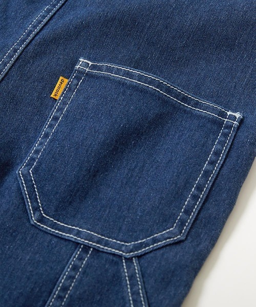 devirock（デビロック）の「楽デニム サロペット（サロペット/オーバーオール・キッズ・サックスブルー系1/ネイビー・130cm/110cm/140cm/160cm/100cm/150cm/120cm）」の14枚目の写真