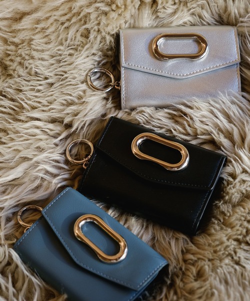 Kastane（カスタネ）の「【Kolors like you】oval parts mini cardcase（カードケース・レディース・シルバー/ブルー/ブラック・FREE）」の4枚目の写真