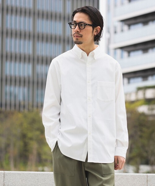 B:MING by BEAMS（ビーミングバイビームス）の「吸水速乾 オックス ボタンダウン シャツ（シャツ/ブラウス・メンズ・その他/サックスブルー/オフホワイト・X-LARGE/LARGE/MEDIUM/SMALL）」の9枚目の写真