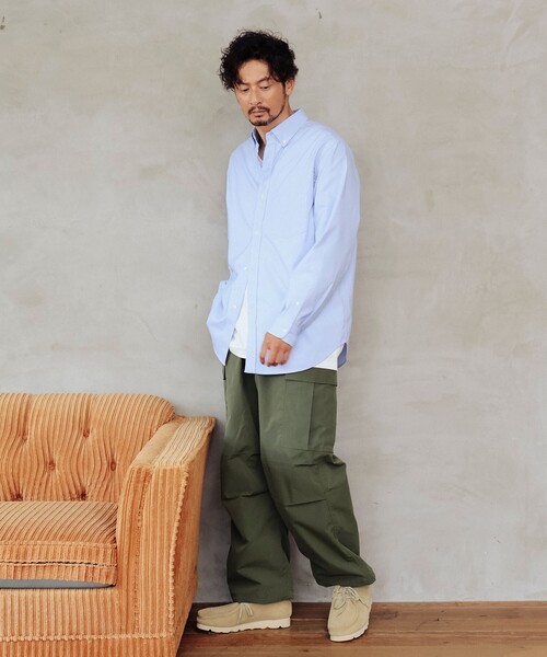 B:MING by BEAMS（ビーミングバイビームス）の「吸水速乾 オックス ボタンダウン シャツ（シャツ/ブラウス・メンズ・その他/サックスブルー/オフホワイト・X-LARGE/LARGE/MEDIUM/SMALL）」の16枚目の写真
