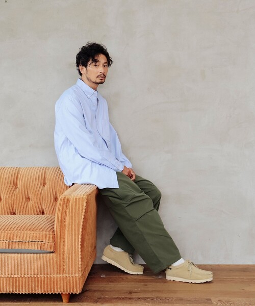 B:MING by BEAMS（ビーミングバイビームス）の「吸水速乾 オックス ボタンダウン シャツ（シャツ/ブラウス・メンズ・その他/サックスブルー/オフホワイト・X-LARGE/LARGE/MEDIUM/SMALL）」の8枚目の写真