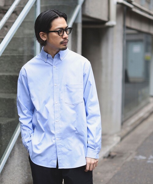 B:MING by BEAMS（ビーミングバイビームス）の「吸水速乾 オックス ボタンダウン シャツ（シャツ/ブラウス・メンズ・その他/サックスブルー/オフホワイト・X-LARGE/LARGE/MEDIUM/SMALL）」の10枚目の写真