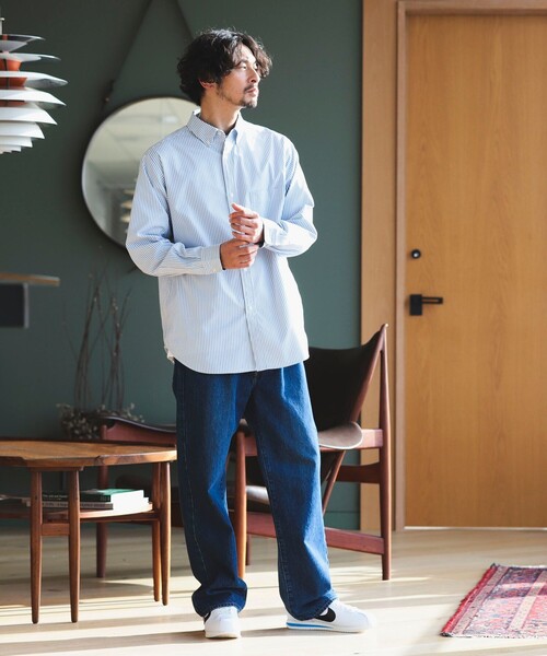 B:MING by BEAMS（ビーミングバイビームス）の「吸水速乾 オックス ボタンダウン シャツ（シャツ/ブラウス・メンズ・その他/サックスブルー/オフホワイト・X-LARGE/LARGE/MEDIUM/SMALL）」の21枚目の写真