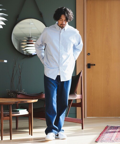 B:MING by BEAMS（ビーミングバイビームス）の「吸水速乾 オックス ボタンダウン シャツ（シャツ/ブラウス・メンズ・その他/サックスブルー/オフホワイト・X-LARGE/LARGE/MEDIUM/SMALL）」の19枚目の写真