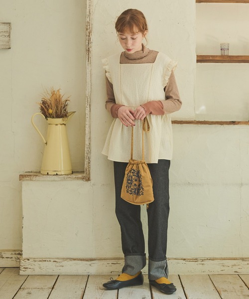 Crisp（クリスプ）の「ロールアップデニムパンツ（デニムパンツ・レディース・ブラック/ネイビー・FREE）」の15枚目の写真