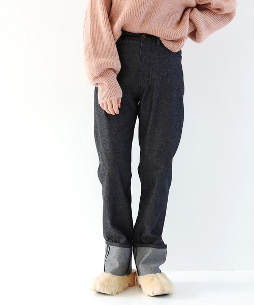 Crisp（クリスプ）の「ロールアップデニムパンツ（デニムパンツ・レディース・ブラック/ネイビー・FREE）」の12枚目の写真