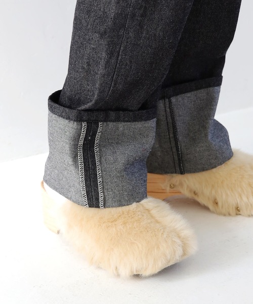 Crisp（クリスプ）の「ロールアップデニムパンツ（デニムパンツ・レディース・ブラック/ネイビー・FREE）」の8枚目の写真