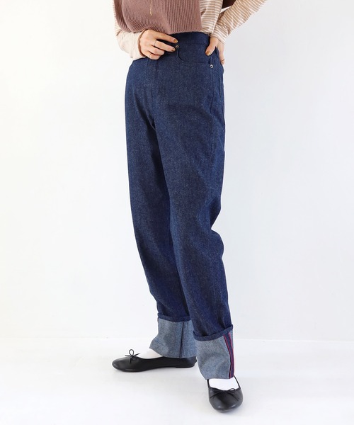 Crisp（クリスプ）の「ロールアップデニムパンツ（デニムパンツ・レディース・ブラック/ネイビー・FREE）」の21枚目の写真