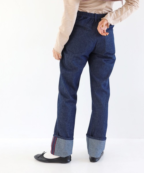 Crisp（クリスプ）の「ロールアップデニムパンツ（デニムパンツ・レディース・ブラック/ネイビー・FREE）」の5枚目の写真