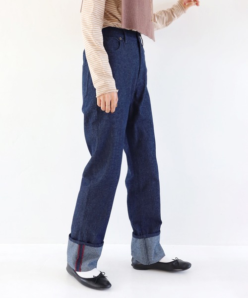 Crisp（クリスプ）の「ロールアップデニムパンツ（デニムパンツ・レディース・ブラック/ネイビー・FREE）」の13枚目の写真