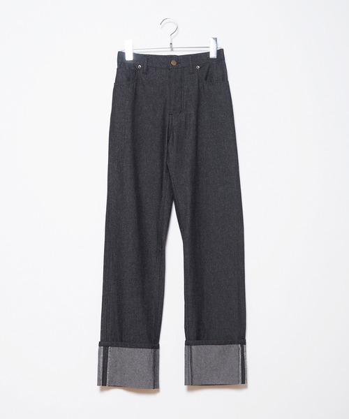 Crisp（クリスプ）の「ロールアップデニムパンツ（デニムパンツ・レディース・ブラック/ネイビー・FREE）」の18枚目の写真