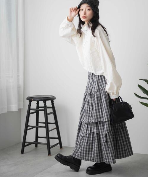 WEGO（ウィゴー）の「WEGO/ナイロントラックブルゾン（ブルゾン・レディース・サックスブルー/ブラック/ホワイト・FREE）」の4枚目の写真