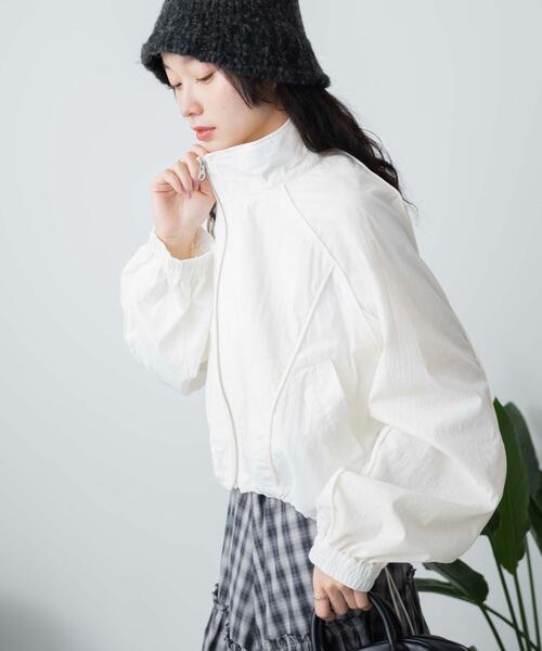 WEGO（ウィゴー）の「WEGO/ナイロントラックブルゾン（ブルゾン・レディース・サックスブルー/ブラック/ホワイト・FREE）」の11枚目の写真