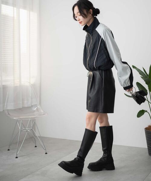 WEGO（ウィゴー）の「WEGO/ナイロントラックブルゾン（ブルゾン・レディース・サックスブルー/ブラック/ホワイト・FREE）」の18枚目の写真