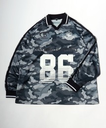 サッカーユニフォームデザイン 長袖ロンT/フットボールTシャツ/ゲームシャツ #ブロークコア