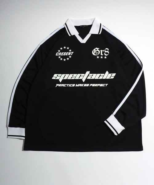 セール】サッカーユニフォームデザイン 長袖ロンT/フットボールTシャツ